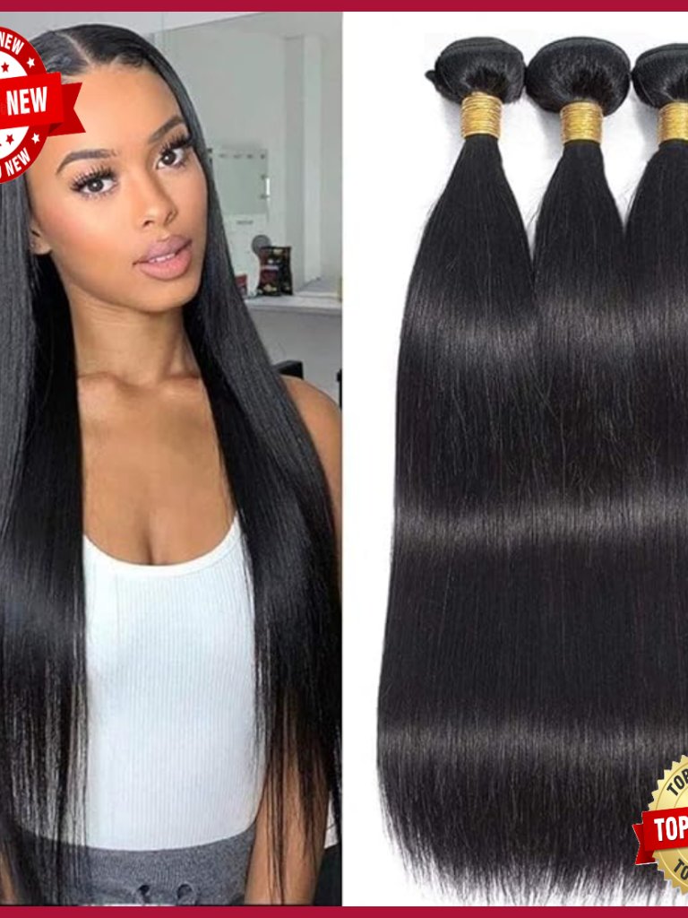 26 Inch Brazilian Straight Human Hair Bundles 100% Virgin Hair Extensions